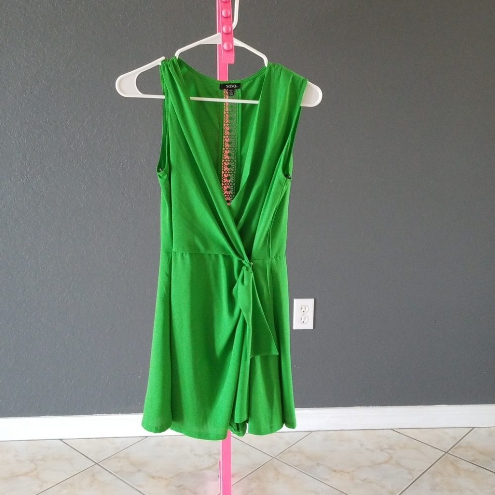 Green XoXo romper 5/6